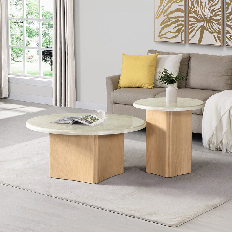 Qwin Coffee Table W/Marble Top - LV03005
