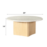 Qwin Coffee Table W/Marble Top - LV03005