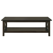 Rachelle 3-piece Rectangular Coffee Table Set Deep Merlot - 5909