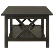 Rachelle 3-piece Rectangular Coffee Table Set Deep Merlot - 5909