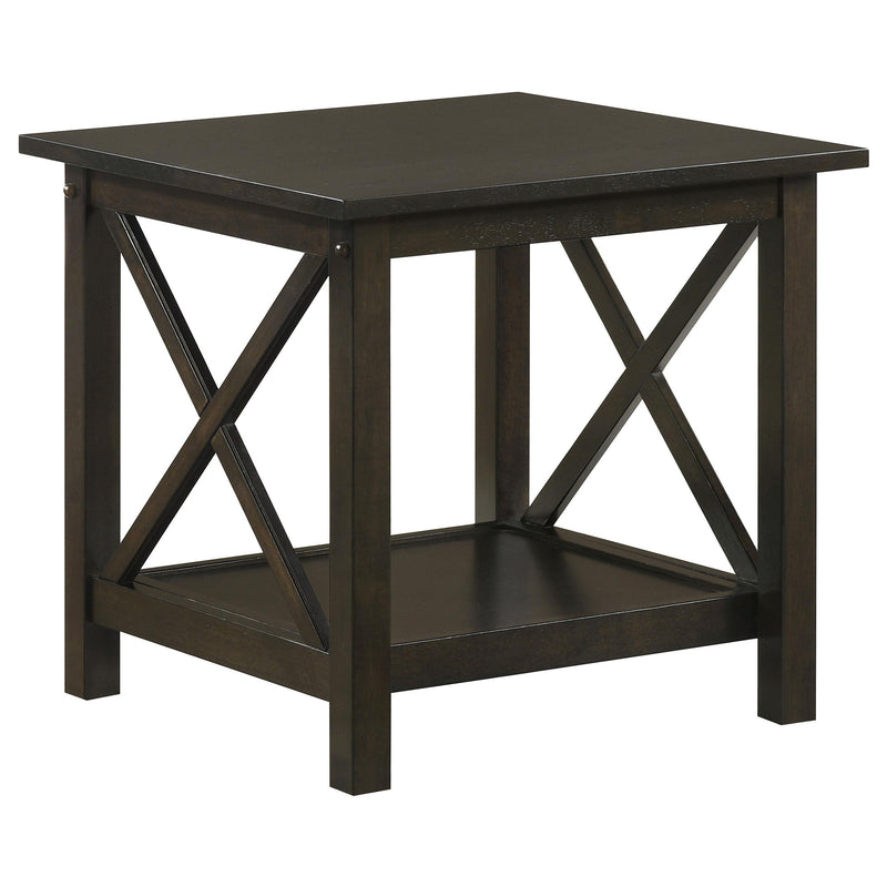 Rachelle 3-piece Rectangular Coffee Table Set Deep Merlot - 5909