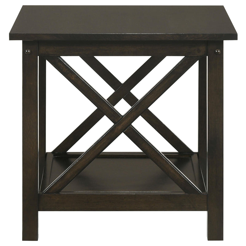 Rachelle 3-piece Rectangular Coffee Table Set Deep Merlot - 5909