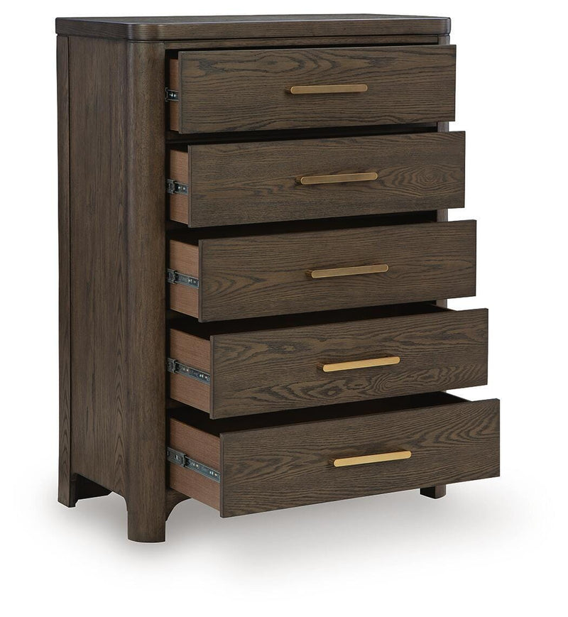 Radkin Burnished Brown Chest of Drawers - PCB843-46