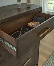 Radkin Burnished Brown Chest of Drawers - PCB843-46