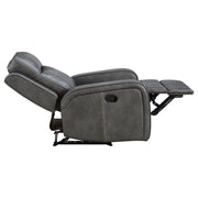 Raelynn 3-piece Upholstered Reclining Sofa Set Grey - 603191-S3