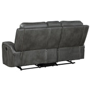 Raelynn 3-piece Upholstered Reclining Sofa Set Grey - 603191-S3