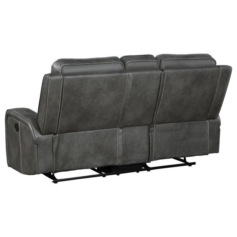 Raelynn 3-piece Upholstered Reclining Sofa Set Grey - 603191-S3