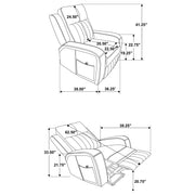Raelynn Upholstered Power Lift Recliner Chair Grey - 603194P