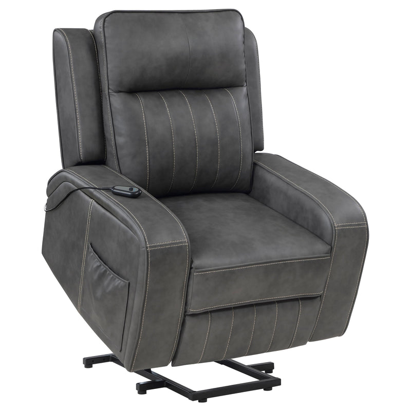 Raelynn Upholstered Power Lift Recliner Chair Grey - 603194P