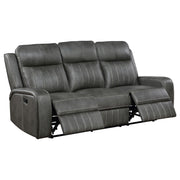 Raelynn Upholstered Track Arm Motion Sofa Grey - 603191