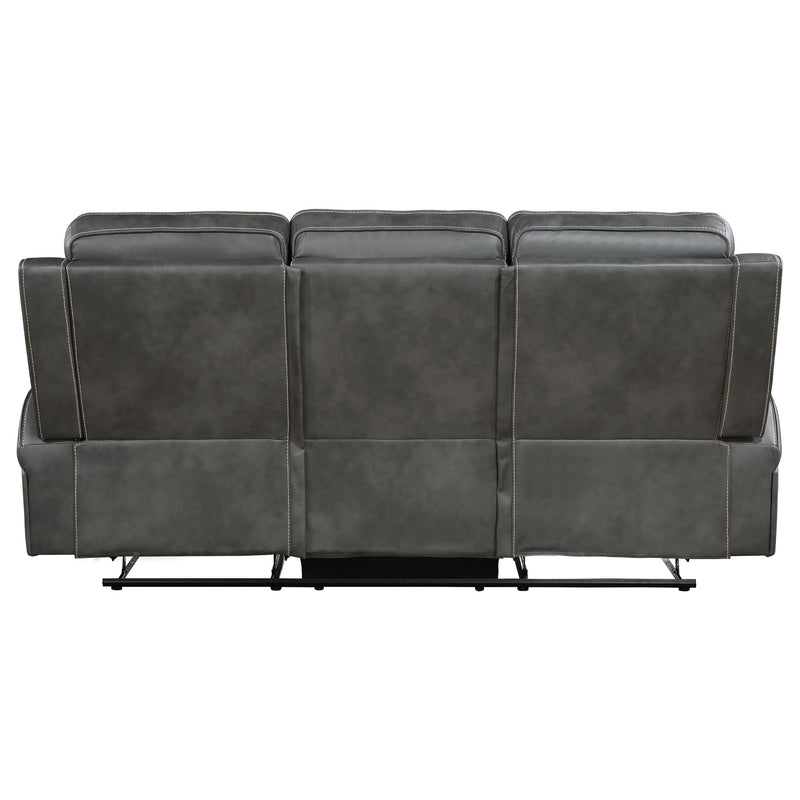 Raelynn Upholstered Track Arm Motion Sofa Grey - 603191