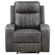 Raelynn Upholstered Track Arm Recliner Grey - 603193