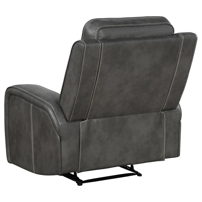 Raelynn Upholstered Track Arm Recliner Grey - 603193