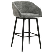 Rainer Fabric Upholstered Swivel Bar Chair Charcoal (Set of 2) - 182865CHR