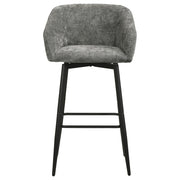 Rainer Fabric Upholstered Swivel Bar Chair Charcoal (Set of 2) - 182865CHR