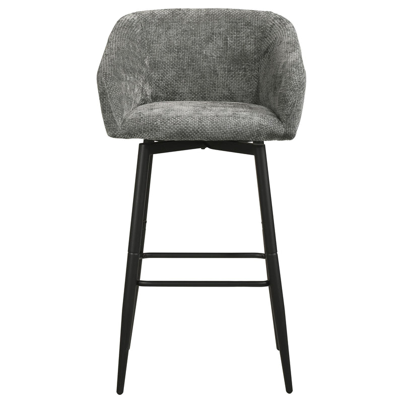 Rainer Fabric Upholstered Swivel Bar Chair Charcoal (Set of 2) - 182865CHR