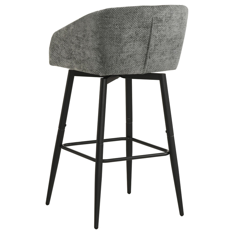Rainer Fabric Upholstered Swivel Bar Chair Charcoal (Set of 2) - 182865CHR