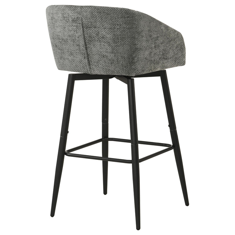 Rainer Fabric Upholstered Swivel Bar Chair Charcoal (Set of 2) - 182865CHR
