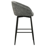 Rainer Fabric Upholstered Swivel Bar Chair Charcoal (Set of 2) - 182865CHR