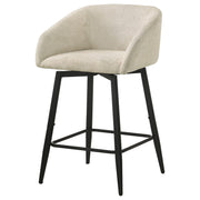Rainer Fabric Upholstered Swivel Counter Height Chair Cream (Set of 2) - 190139CRM