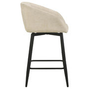 Rainer Fabric Upholstered Swivel Counter Height Chair Cream (Set of 2) - 190139CRM