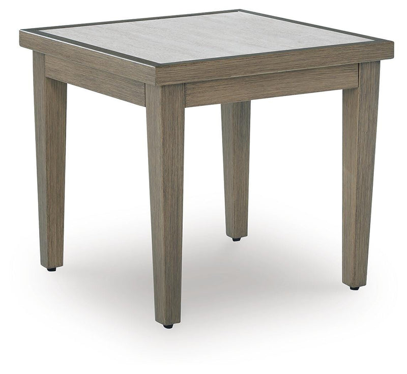 Rainier Ranch Brown/Beige Outdoor End Table - P701-702