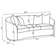 Rainn 2-piece Boucle Upholstered Sloped Arm Sofa Set Latte - 509171-S2