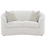 Rainn 3-piece Boucle Upholstered Sloped Arm Sofa Set Latte - 509171-S3