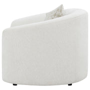 Rainn Boucle Upholstered Sloped Arm Accent Chair Latte - 509173
