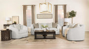 Rainn Boucle Upholstered Sloped Arm Loveseat Latte - 509172
