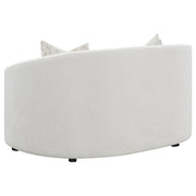Rainn Boucle Upholstered Sloped Arm Loveseat Latte - 509172