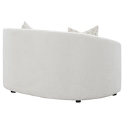 Rainn Boucle Upholstered Sloped Arm Loveseat Latte - 509172