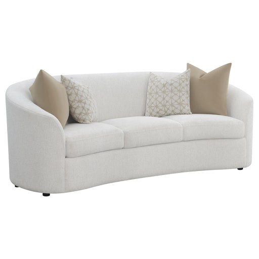 Rainn Boucle Upholstered Sloped Arm Sofa Latte - 509171