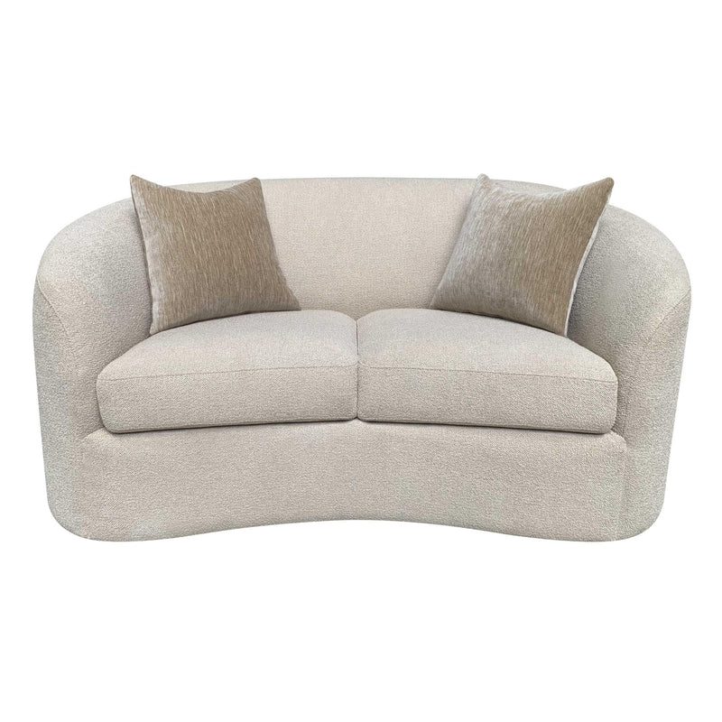 Rainn Transitional Chenille Sloped Arm Loveseat Camel - 511392