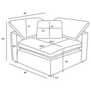Raleigh 5-piece Boucle Upholstered Modular Sectional Ivory - 551751-SETB