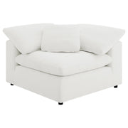 Raleigh 5-piece Boucle Upholstered Modular Sectional Ivory - 551751-SETB