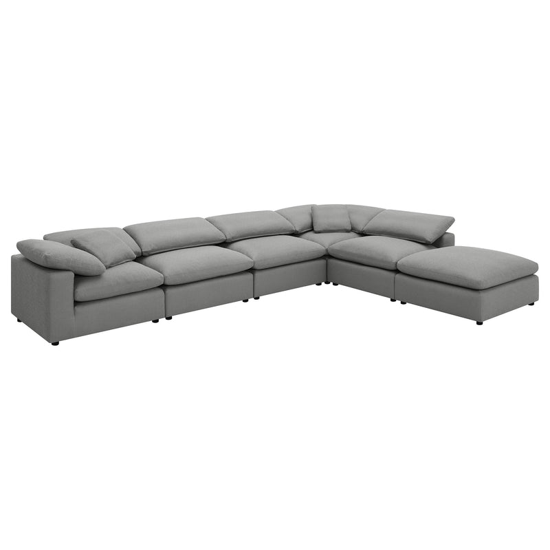 Raleigh 6-piece Boucle Upholstered Modular Sectional Grey - 551754-SET