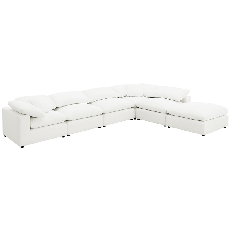 Raleigh 6-piece Boucle Upholstered Modular Sectional Ivory - 551751-SET
