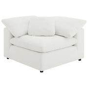 Raleigh 6-piece Boucle Upholstered Modular Sectional Ivory - 551751-SETA