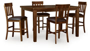 Ralene Counter Height Dining Table and 4 Barstools - D594D11