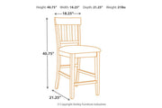 Ralene Medium Brown Counter Height Bar Stool (Set of 2) - DMV FurnitureBarstool