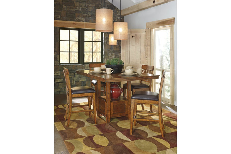 Ralene Medium Brown Counter Height Bar Stool (Set of 2) - DMV FurnitureBarstool