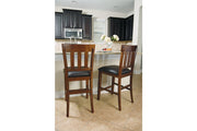 Ralene Medium Brown Counter Height Bar Stool (Set of 2) - DMV FurnitureBarstool
