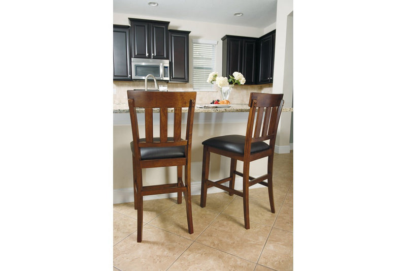Ralene Medium Brown Counter Height Bar Stool (Set of 2) - DMV FurnitureBarstool