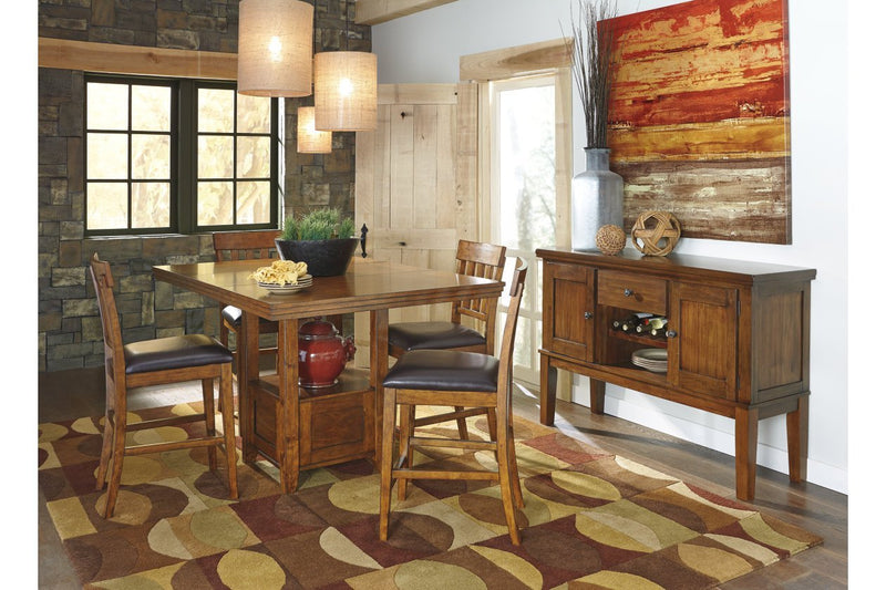 Ralene Medium Brown Counter Height Bar Stool (Set of 2) - DMV FurnitureBarstool