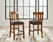 Ralene Medium Brown Counter Height Bar Stool (Set of 2) - D594-124X2