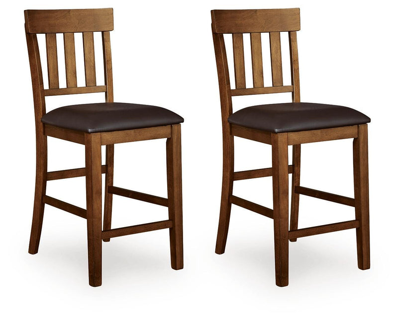 Ralene Medium Brown Counter Height Bar Stool (Set of 2) - D594-124X2