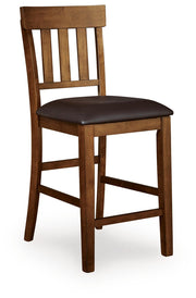 Ralene Medium Brown Counter Height Bar Stool (Set of 2) - D594-124X2