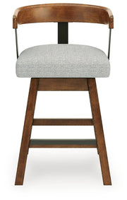 Ralene Medium Brown Counter Height Barstool (Set of 2) - D594-224X2