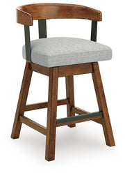 Ralene Medium Brown Counter Height Barstool (Set of 2) - D594-224X2